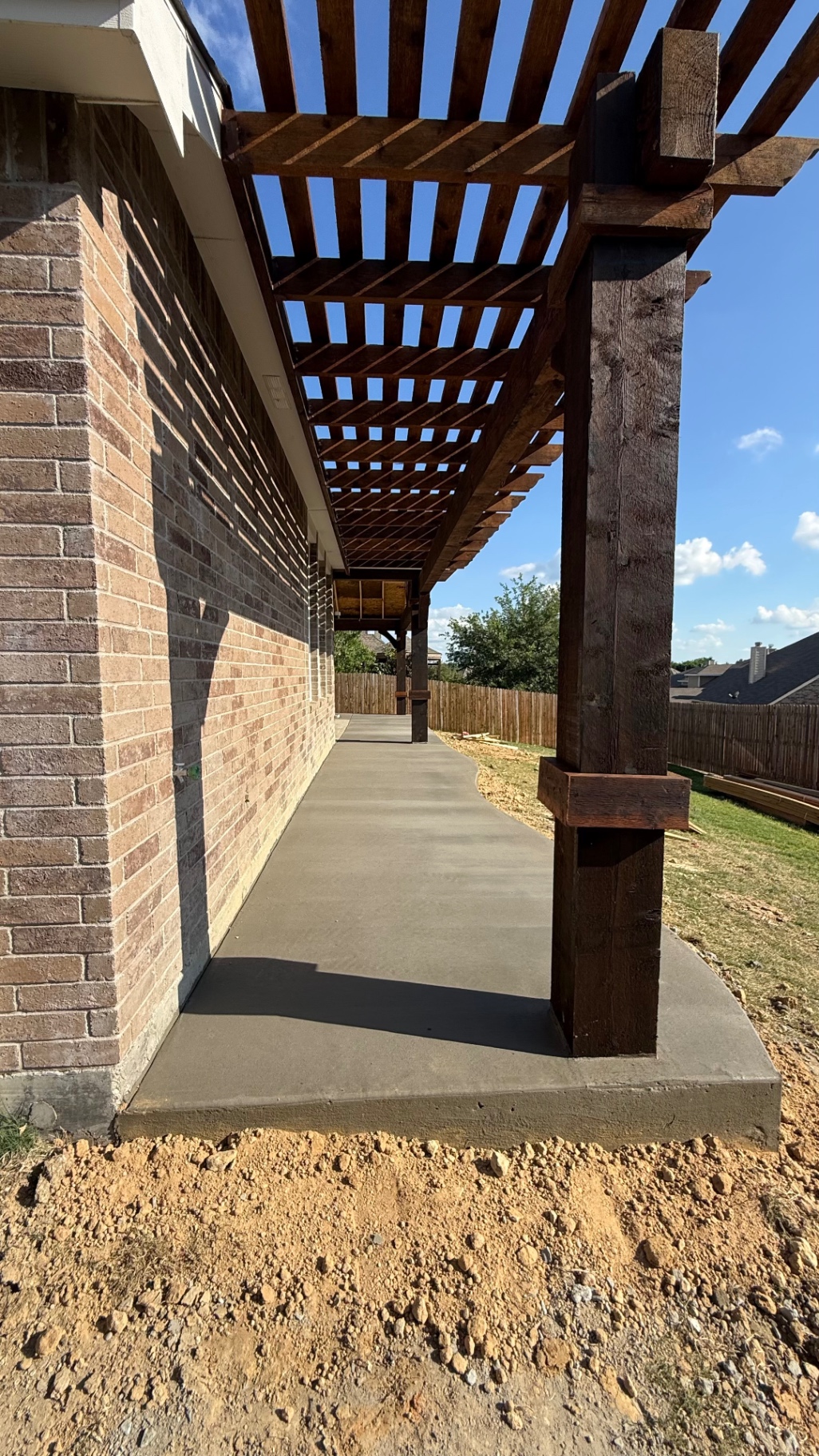 Pergola & Concrete Walkway